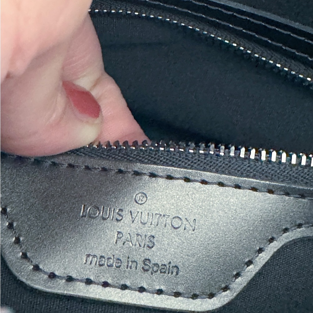 Dark Gray Louis Vuitton Monogram Mat Stockton Tote Bag - Picture 10 of 15
